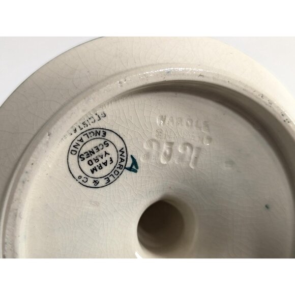 Antique Wardle & Co ca 1902 candlestick holder Farm Yard Scenes England - Picture 8 of 10